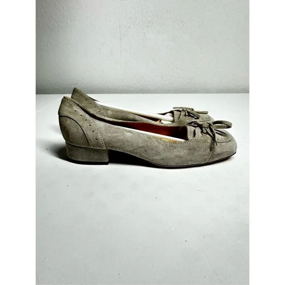 Alberto Fermani Women’s Gray Suede Dress Pump Shoes Size 38EU/ 7,5 US